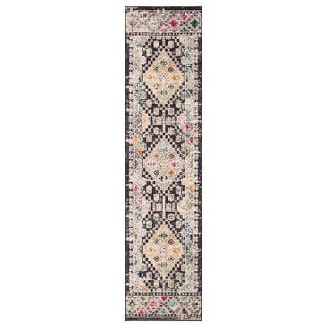 Safavieh Madison MAD418Z 2" x 8" Black and Yellow Runner, , large