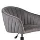 Impressions Vanity Taylor Swivel Vanity Chair with Dark Grey Cushion in Black, , large