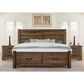 Viceray Collections Cool Rustic Queen Storage Bed in Mink, , large