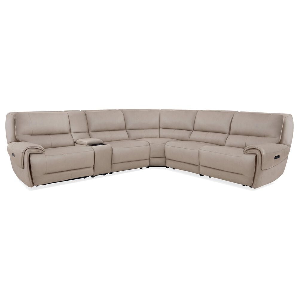 Oxford Furniture 6-Piece Leather Power Recliner Sectional , , large
