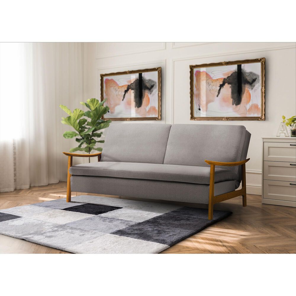 Sealy Sofa Convertibles Olaf Split-Back Convertible Sofa in Laurent Smoke, , large