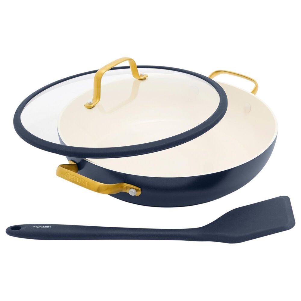 Green Pan Reserve Pro 11" Ceramic Nonstick Everyday Pan with Lid in Oxford Blue, , large