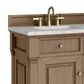 James Martin Vanities Brookfield 60" Double Bathroom Vanity in Pecan with 3 cm Eternal Jasmine Pearl Quartz Top and Rectangular Sinks, , large
