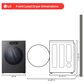 LG 5.8 Cu. Ft. Smart Front Load Washer and 9 Cu. Ft. Smart Electric Dryer Laundry Pair in Brushed Black Steel, , large