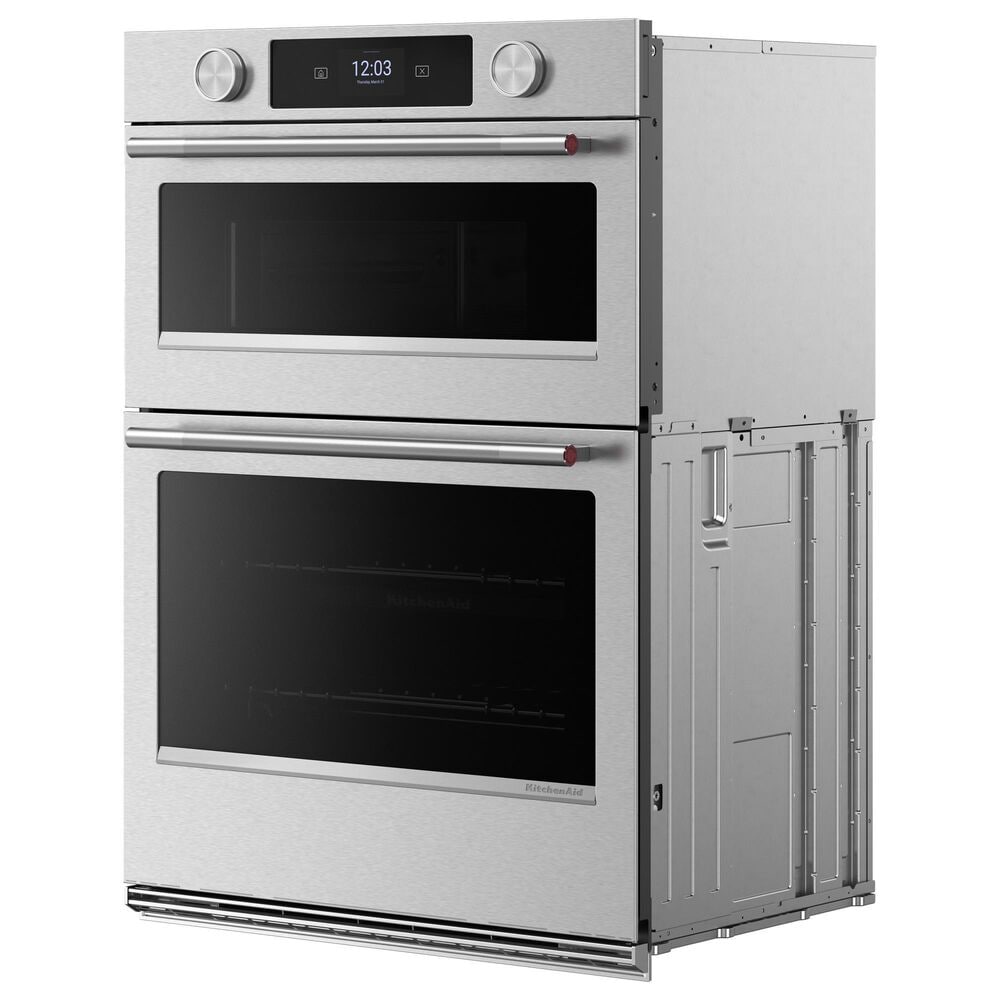 KitchenAid 6.4 Cu. Ft. Smart Electric Combo Wall Oven with Intelligent Cooking Camera in PrintShield Stainless Steel, , large