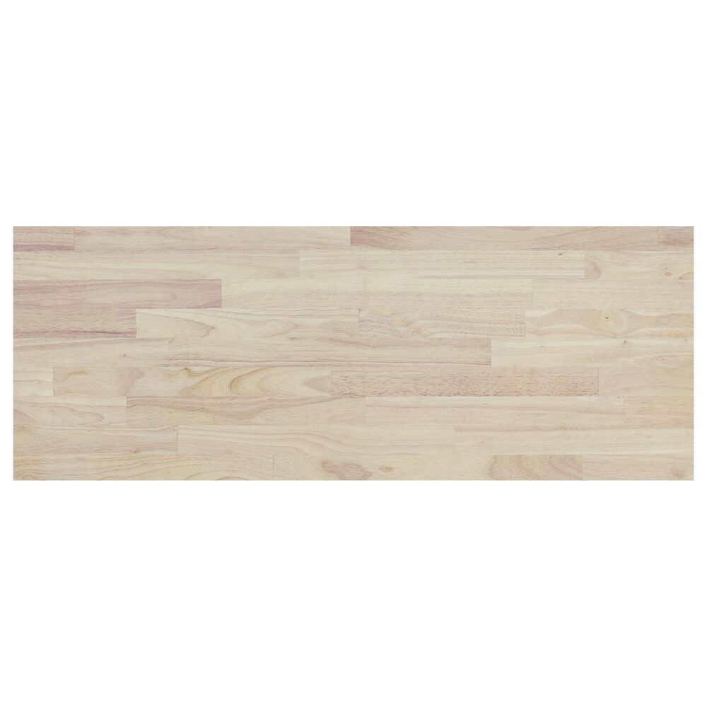 HOMLUX Kitchen Island with Rubber wood Countertop in Black, , large