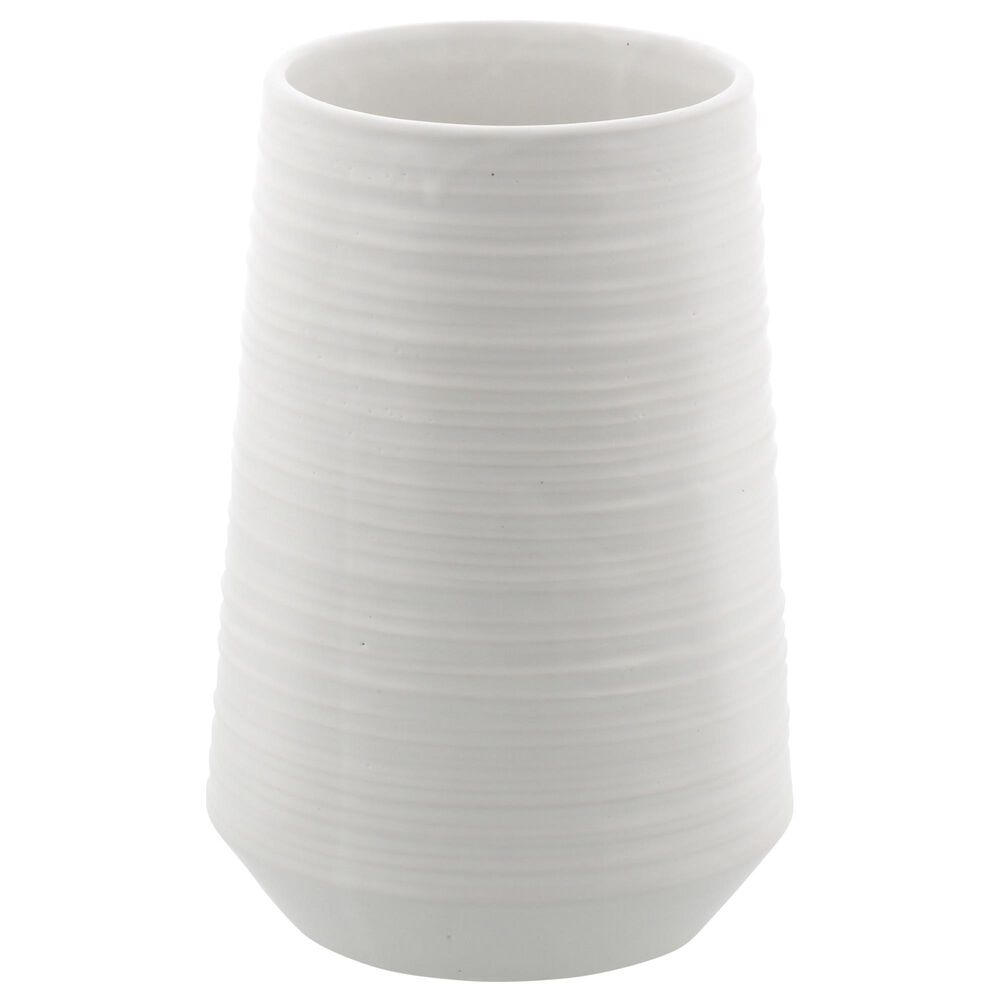 Maple and Jade 7" Vase in White, , large