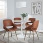 LumiSource Fabrico Side Chair with Camel Faux Leather Cushion in Antique Copper (Set of 2), , large
