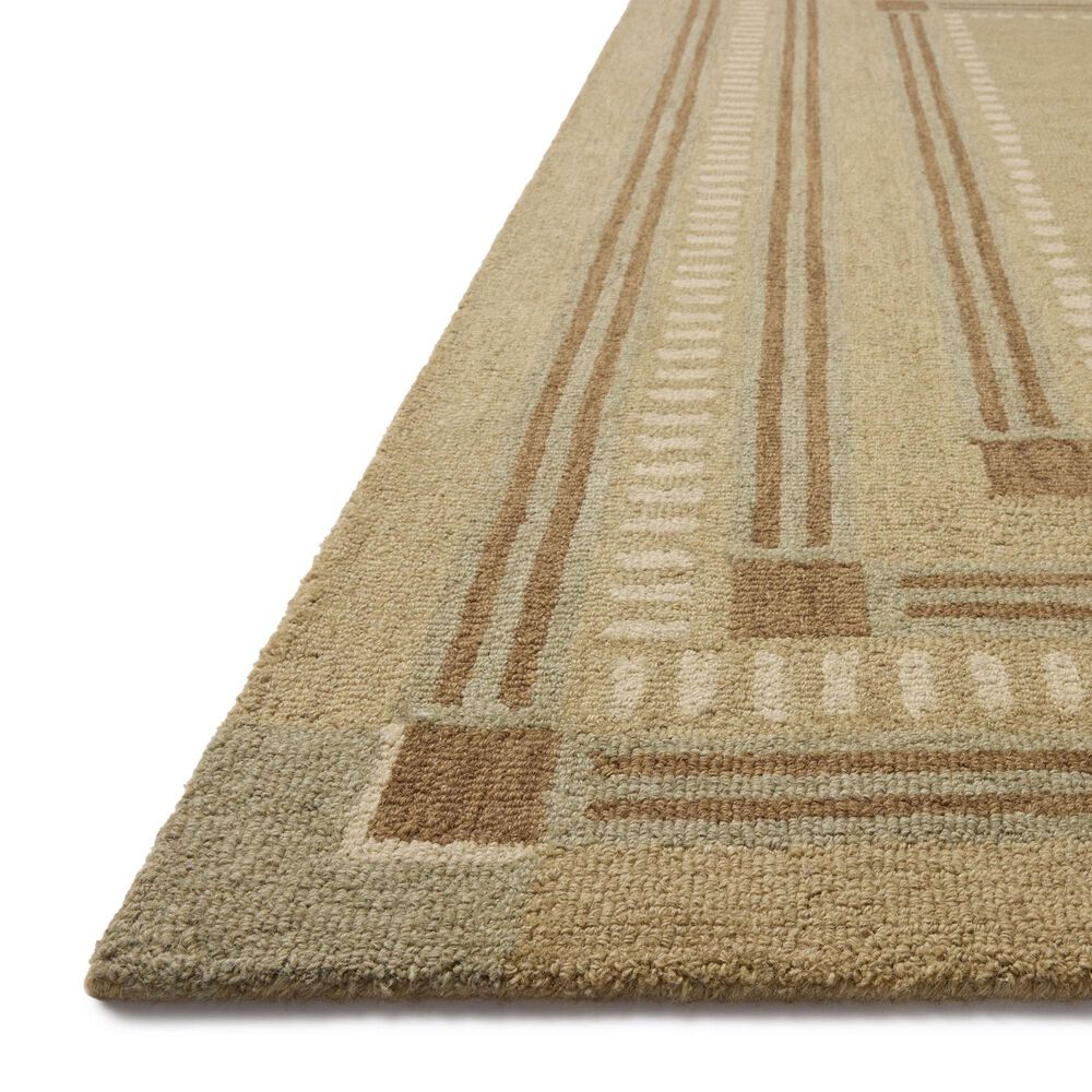 Chris Loves Julia x Loloi Alfie Green and Natural 8'6" x 11'6" Area Rug, , large