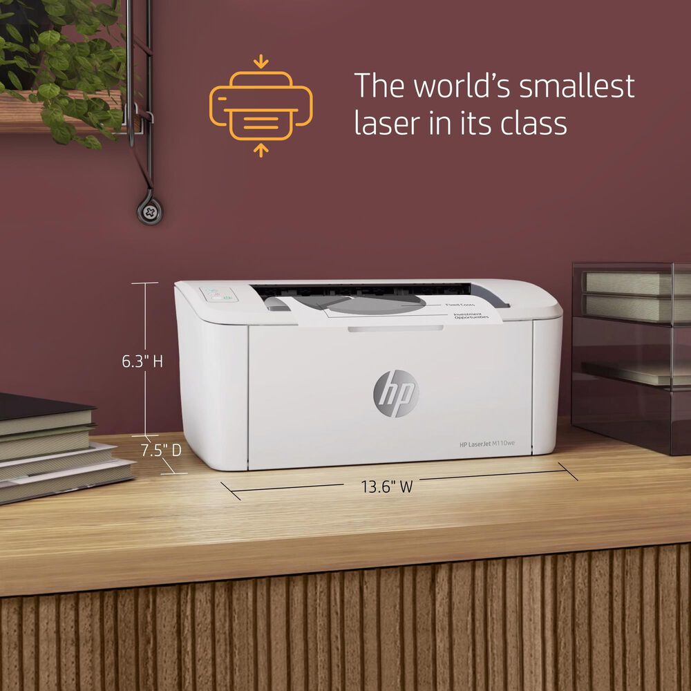 Hp Laserjet M110we Wireless Black White Printer Nebraska Furniture Mart