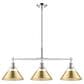 Golden Lighting Orwell 3-Light Linear Pendant with Brushed Champagne Bronze Shade in Chrome, , large