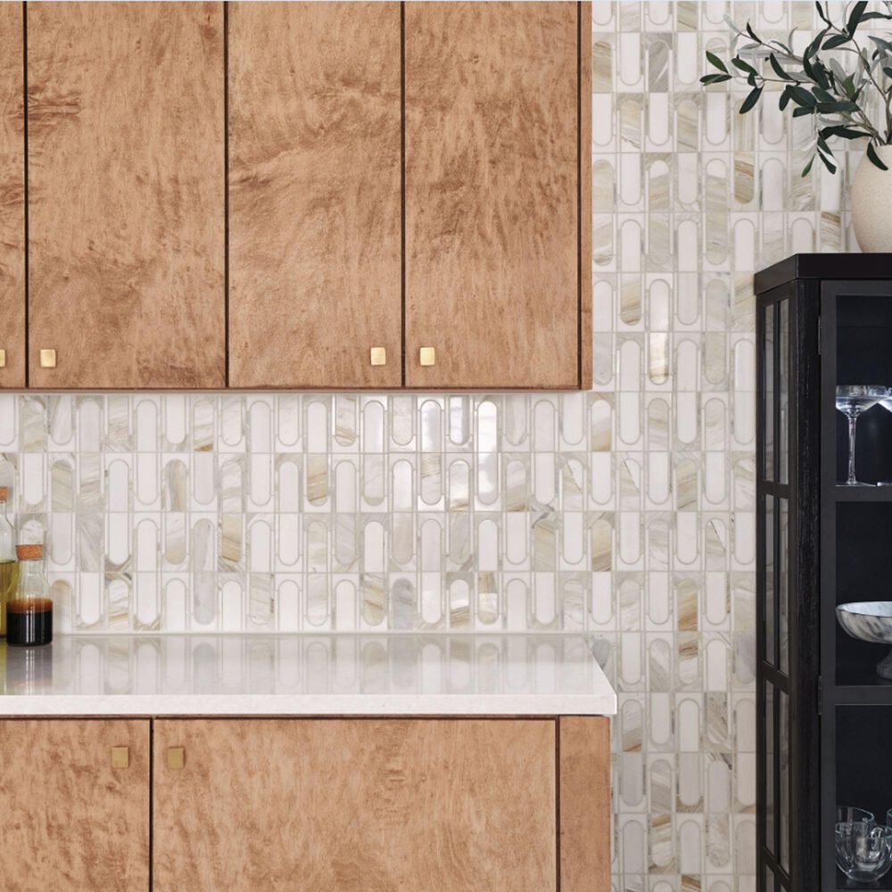 Dal-Tile Perfit Mossaix Namaste &amp; Thassos Capsule 12&quot; x 18&quot; Mosaic Tile, , large