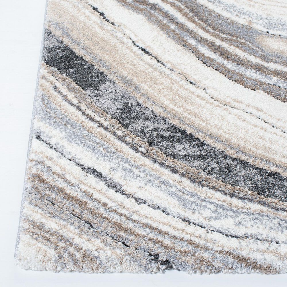Safavieh Cyrus Shag CYR124A 4&#39;5&quot; x 6&#39;5&quot; Ivory and Grey Area Rug, , large