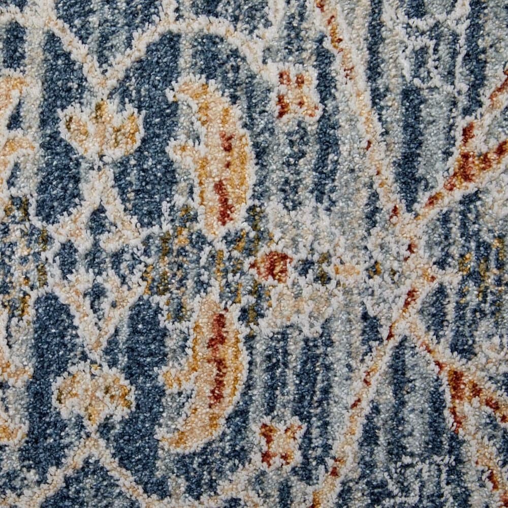 Feizy Pasha 5&#39; x 7&#39;6&quot; Blue and Ivory Area Rug, , large