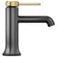 Kohler Occasion Single-Handle Bathroom Sink Faucet in Matte Black and Brushed Moderne Brass, , large