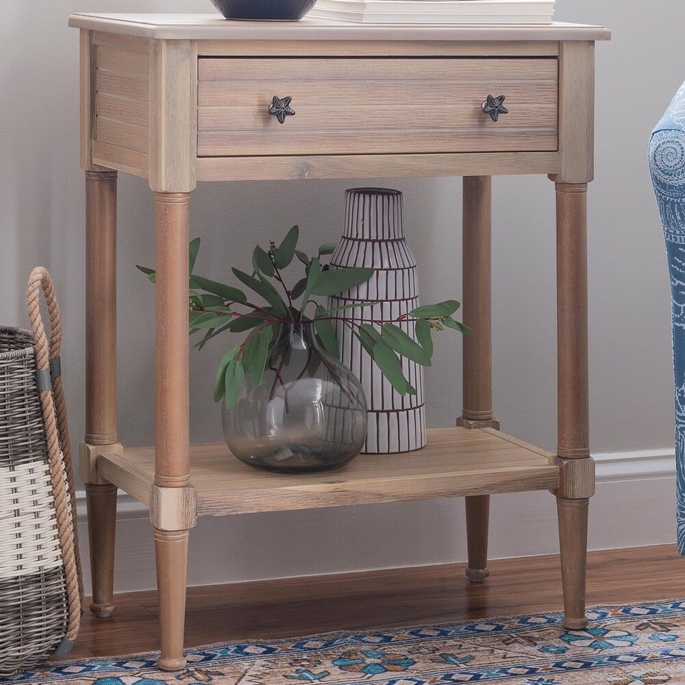 Linon Home Decor Seaboard Accent Table in Natural, , large