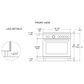 Bertazzoni Master 5.9 Cu.Ft. Dual Fuel Range in Bianco Matt, , large