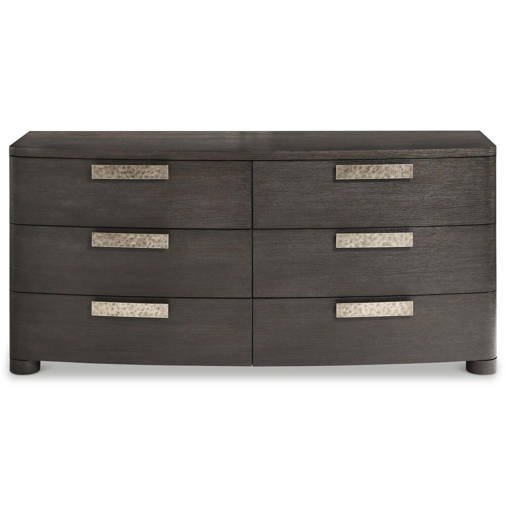 Bernhardt Geneve King Upholstered Wingback Bed with Dresser and Nightstand in Robor, , large