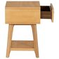 Linon Home Decor Catlett Side Table Nightstand in Natural, , large