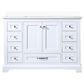 Lexora Home Dukes 48" Single Bathroom Vanity in White with 2 cm White Quartz Top and Rectangular Sink, , large
