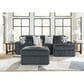 Ashley Midnight-Madness Oversized Ottoman in Gunmetal, , large