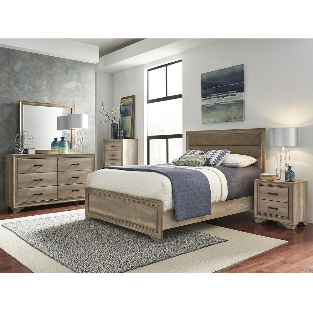 Belle Furnishings Sun Valley 5 Piece Queen Upholstered Bed Set in Sandstone, , large
