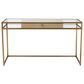 EICHHOLTZ Napa Valley Writing Desk in Brushed Brass and Clear, , large