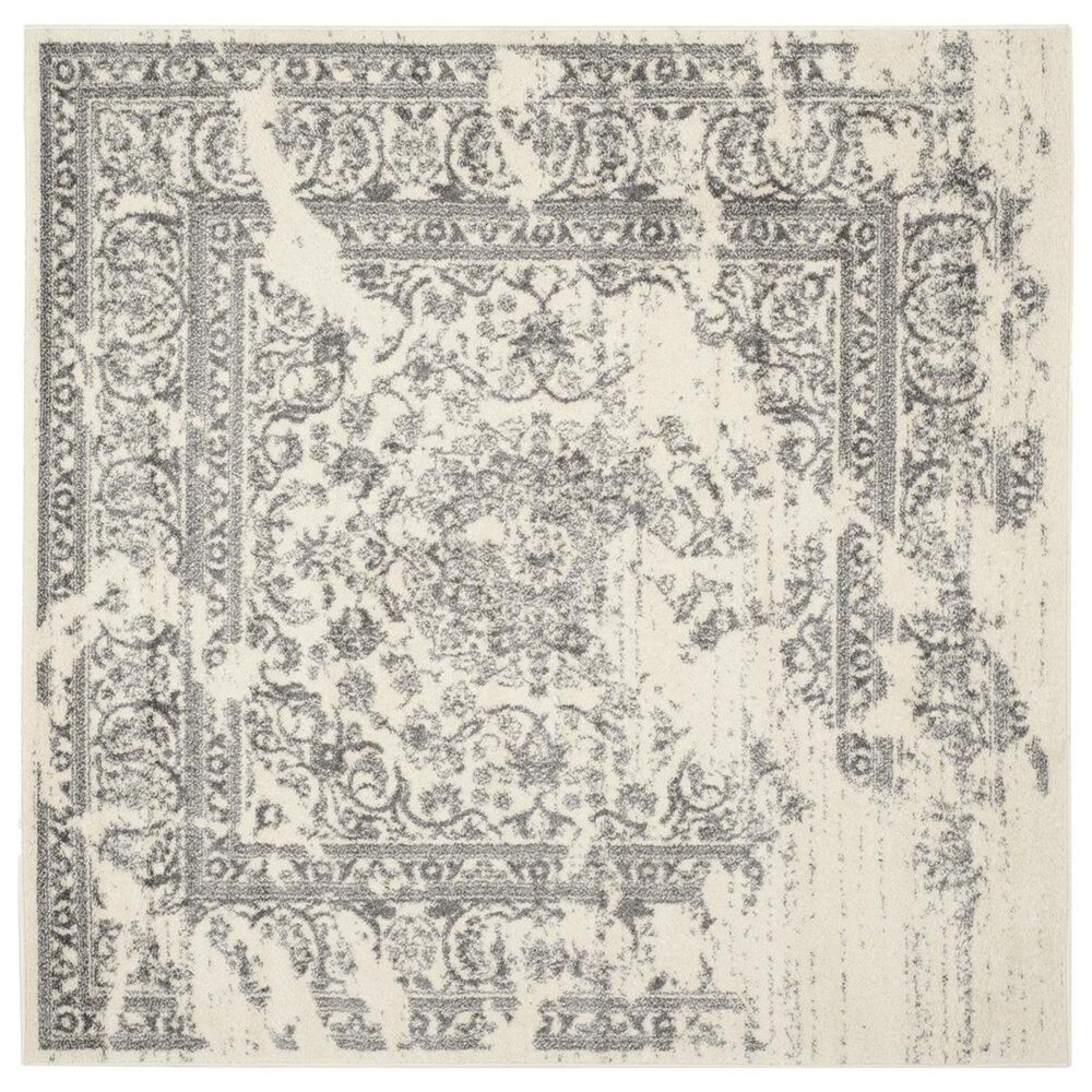 Safavieh Adirondack ADR101B-4SQ 4&#39; x 4&#39;  Ivory/Silver Square Rug, , large