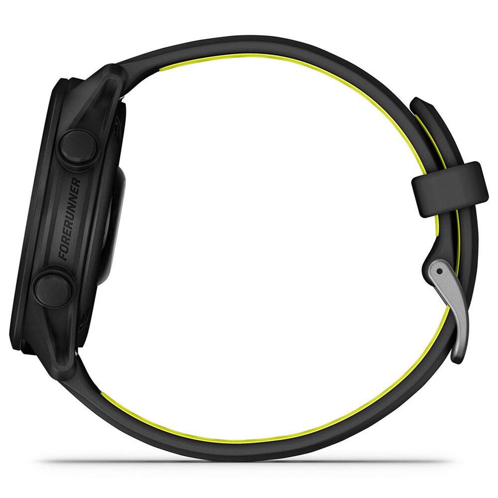 Garmin Forerunner 170 Music Smartwatch 42mm Black Case with Black and Amp Yellow Silicone Band, , large