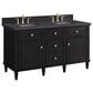 James Martin Vanities Lorelai 60" Double Vanity in Black Onyx with 3 cm Charcoal Soapstone Quartz Top, , large