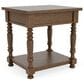 Riverside Furniture Eastlake End Table in Whiskey Oak, , large