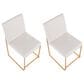 Lumisource Fuji Side Chair with Beige Cushion in Gold (Set of 2), , large