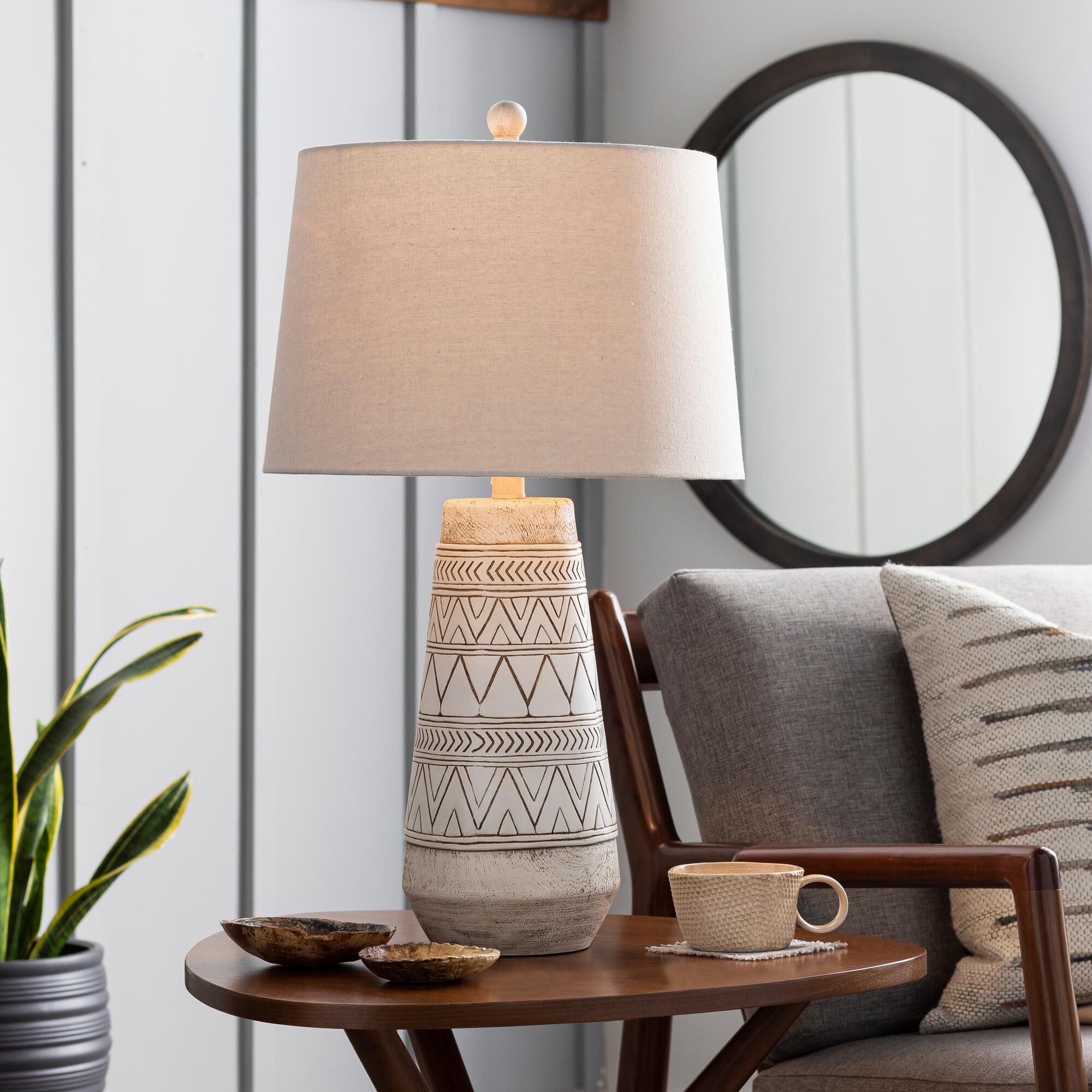 Surya Imelde Table Lamp in Tan and Cream NFM