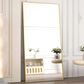 HOMLUX 58" x 18" Rectangular Leaning Floor Mirror in Gold, , large