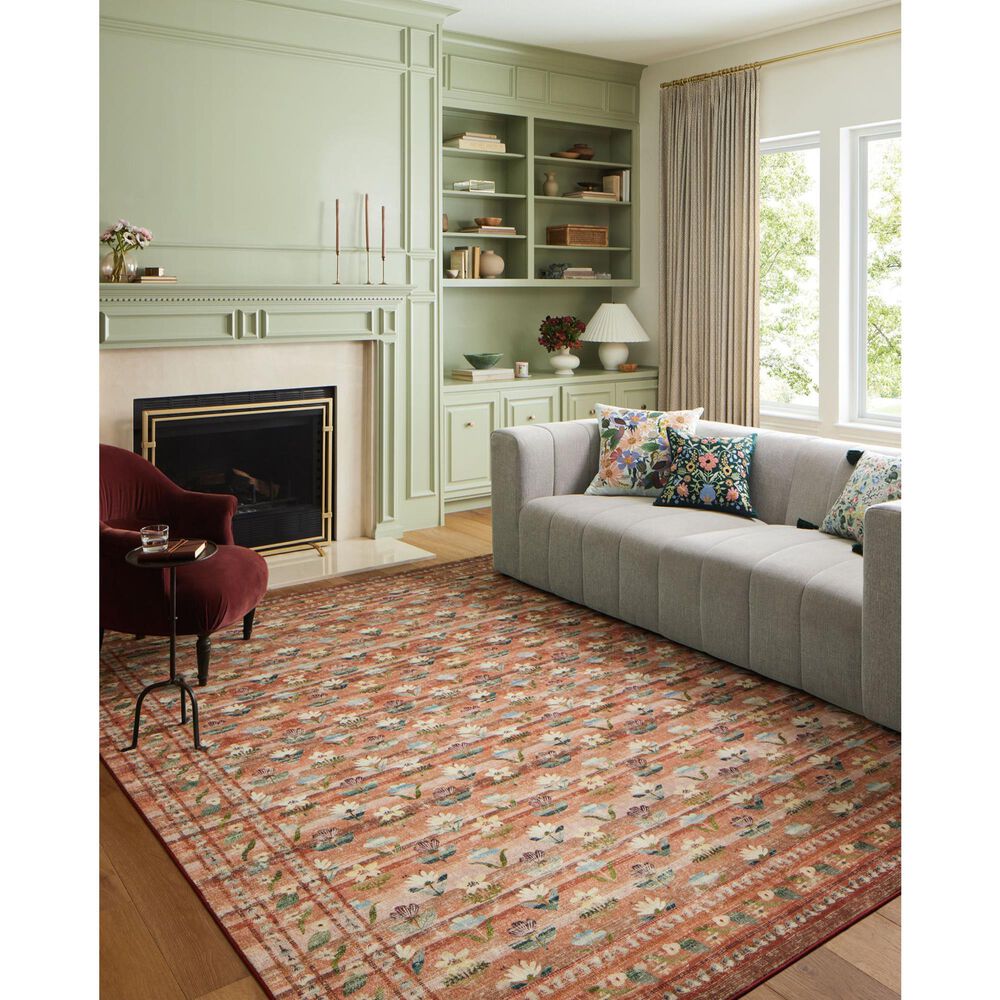 Loloi Courtyard 7&#39;6&quot; x 9&#39;6&quot; Hadley Terracotta Area Rug, , large