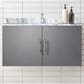 Lexora Home Geneva 36" Single Bathroom Vanity in Dark Grey with 2 cm White Carrara Marble Top and Rectangular Sink, , large
