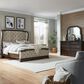 Belle Furnishings Provence Park 3-Piece King Upholstered Shelter Bedroom Set in Chateau Brown, , large