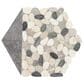 Dal-Tile Pebble Oasis Harbor 12" x 10" Tri-Hexagon Natural Stone Mosaic Sheet, , large