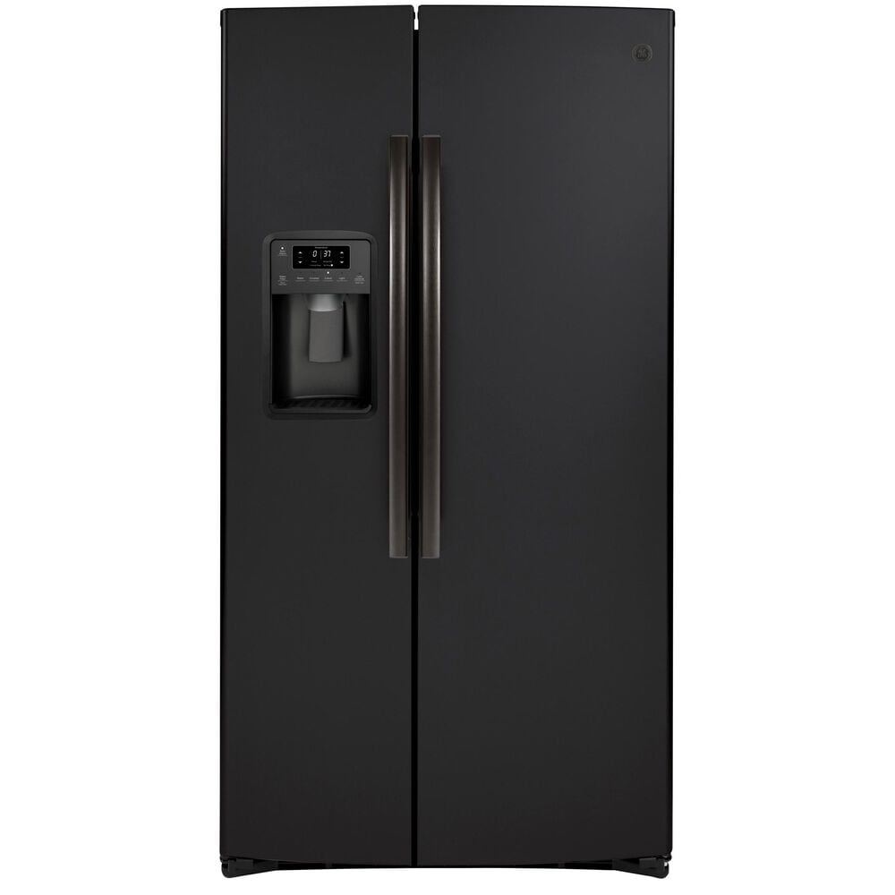 GE Appliances 25.1 Cu. Ft. Side-by-Side with External Dispenser in Black Slate , , large