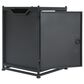 Hearth and Haven Outdoor Metal Tank Holder Side Table with Door in Matte Black, , large