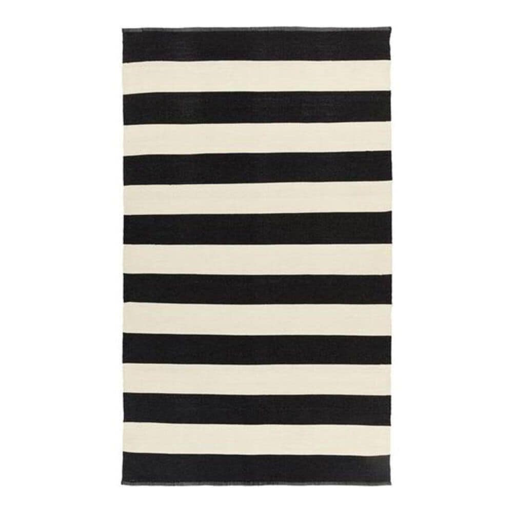 Surya Picnic PIC-4005 3"3" x 5"3" Black/Cream Area Rug, , large