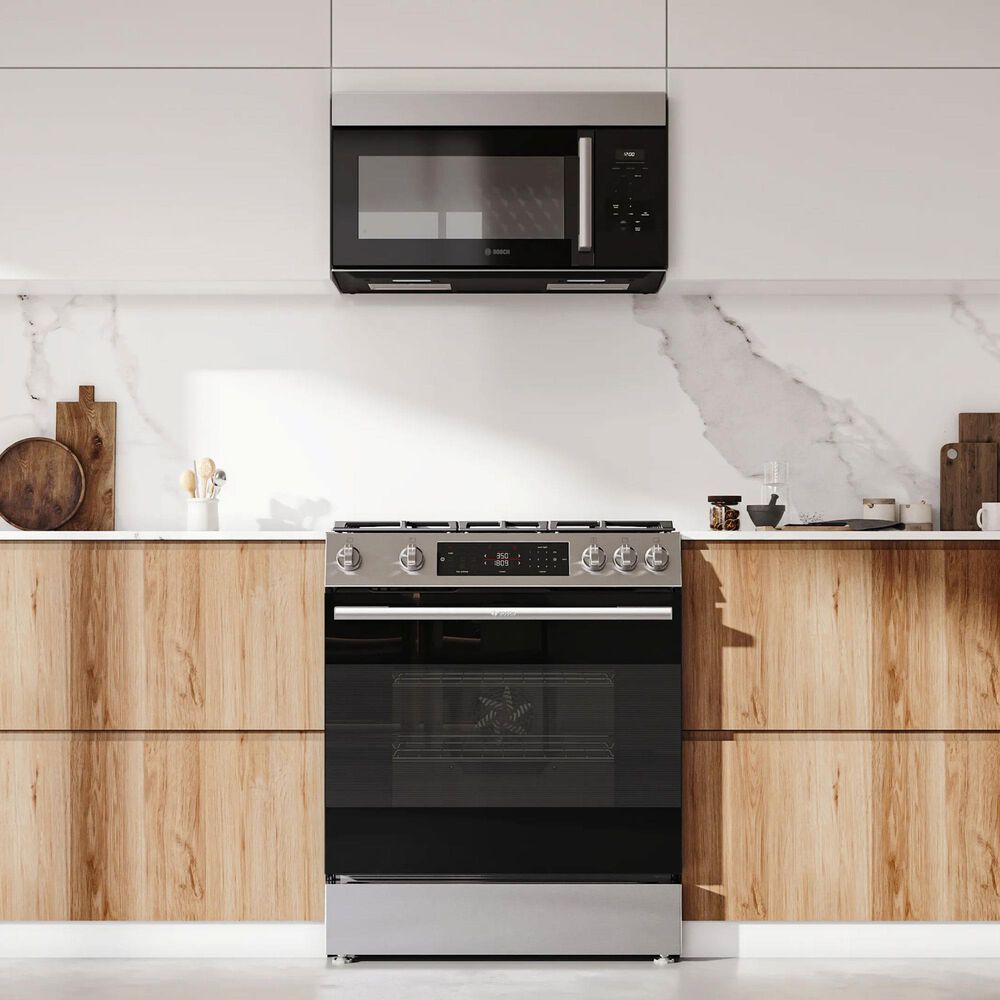 Bosch 100 Series 5.8 Cu. Ft. Freestanding Gas Range in Stainless Steel, , large
