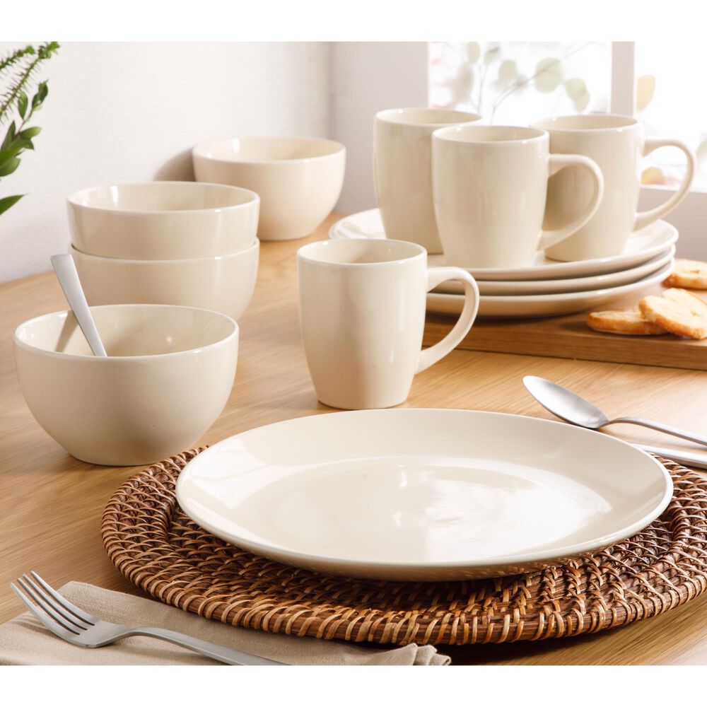 Gibson Overseas, Inc Everyday Plus 12-Piece Dinnerware Set in Cream, , large