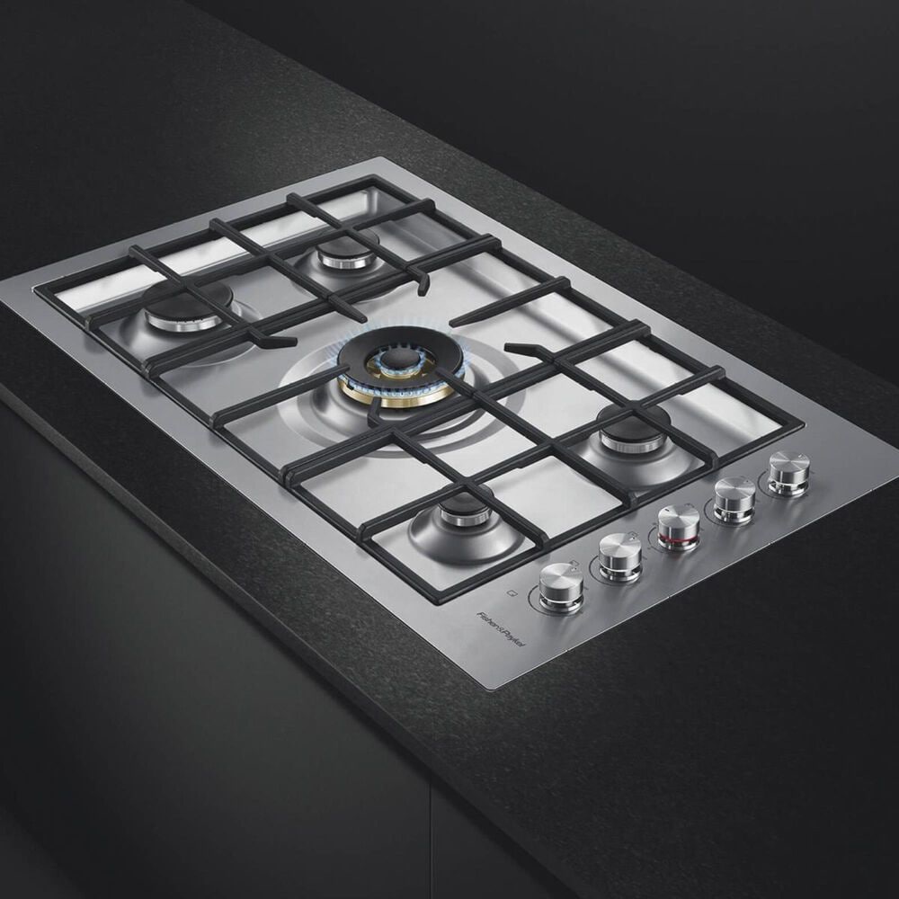 Fisher &amp; Paykel 36" Liquid Propane Gas Cooktop in Stainless Steel, , large