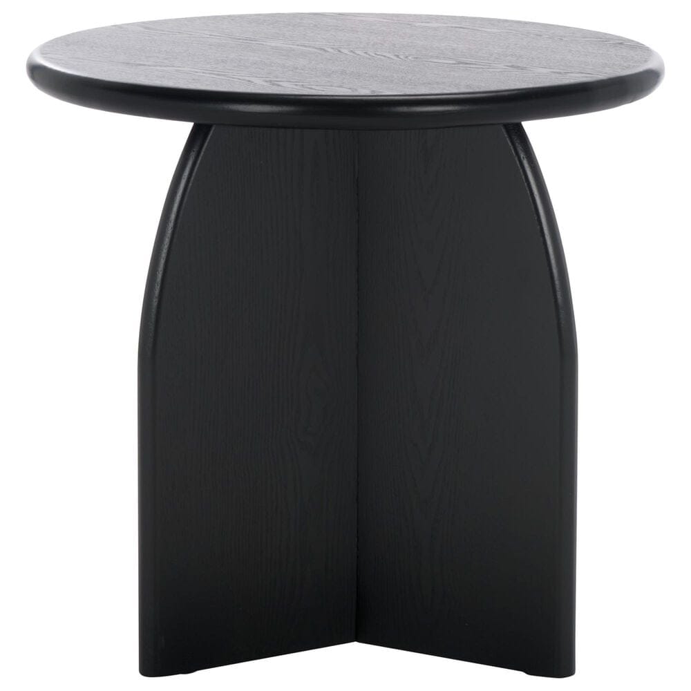 Safavieh Barazi Round End Table in Black, , large