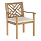 Safavieh Bradbury 5-Piece Dining Set in Teak Brown and Beige, , large