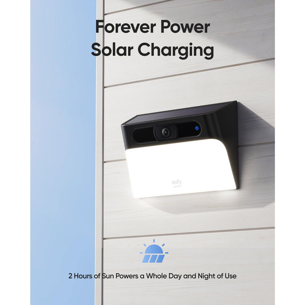eufy S120 Solar Wall Light Cam in Black, , large