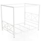 Furniture of America Rosadale Queen X-Cross Canopy Bed in White, , large
