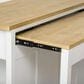HOMLUX 47" Kitchen Island with Extendable Dining Table in White, , large