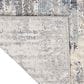 Nourison Infinity IFN04 9" x 12" Ivory, Grey and Blue Area Rug, , large
